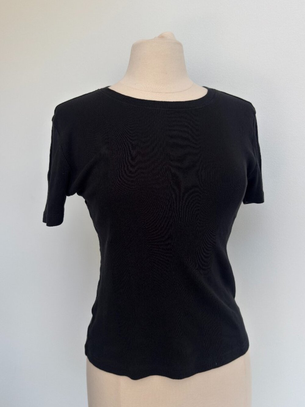 Goldie LeWinter Black Ribbed Tee